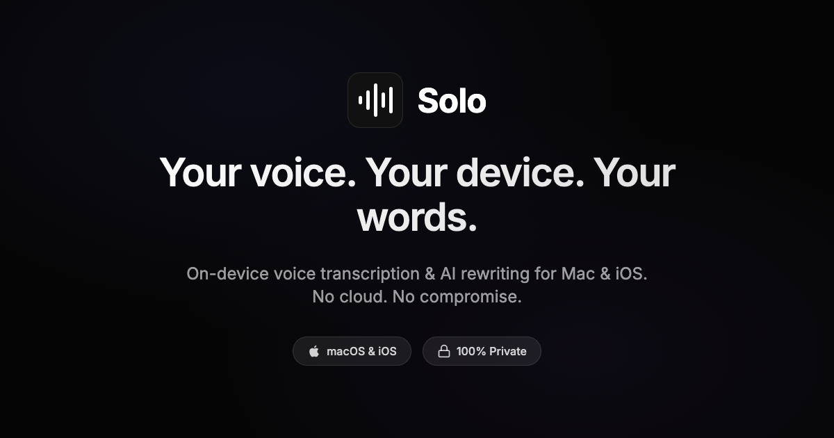 Solo Voice Screenshot
